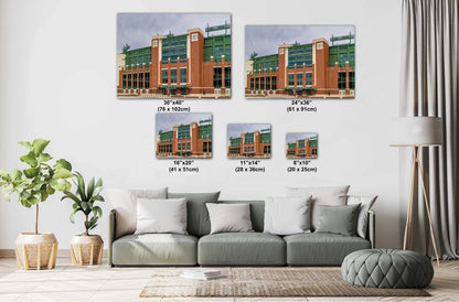 Lambeau Field Wall Art – Green Bay Packers Stadium Entrance Decor Canvas Print