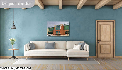 Lambeau Field Wall Art – Green Bay Packers Stadium Entrance Decor Canvas Print
