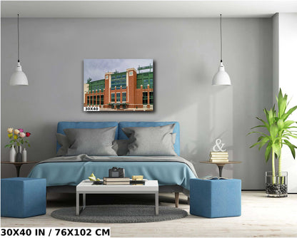 Lambeau Field Wall Art – Green Bay Packers Stadium Entrance Decor Canvas Print