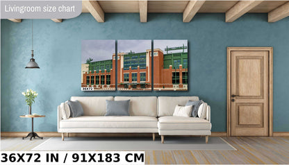 Lambeau Field Wall Art – Green Bay Packers Stadium Entrance Decor Canvas Print