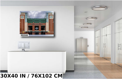 Lambeau Field Wall Art - Green Bay Packers Stadium Entrance Canvas Print