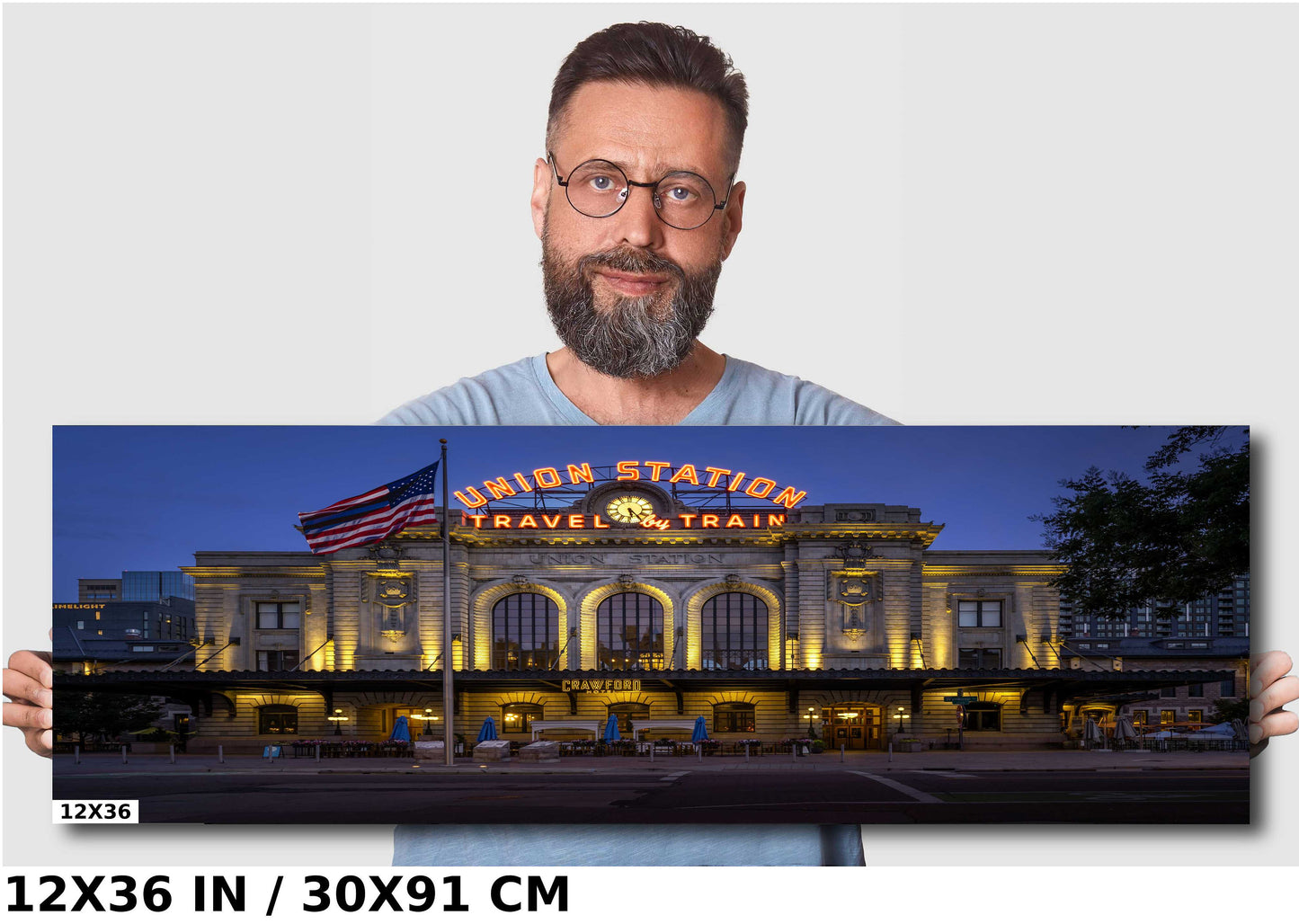 Hub of the Mountain West: Denver Union Station Metal Acrylic Print Wall Art Colorado Transportation Hub Landscape Historic Landmark