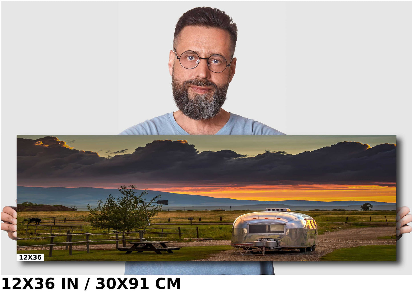 Montana Sunset RV Camper Print: White Sulphur Springs Wall Art