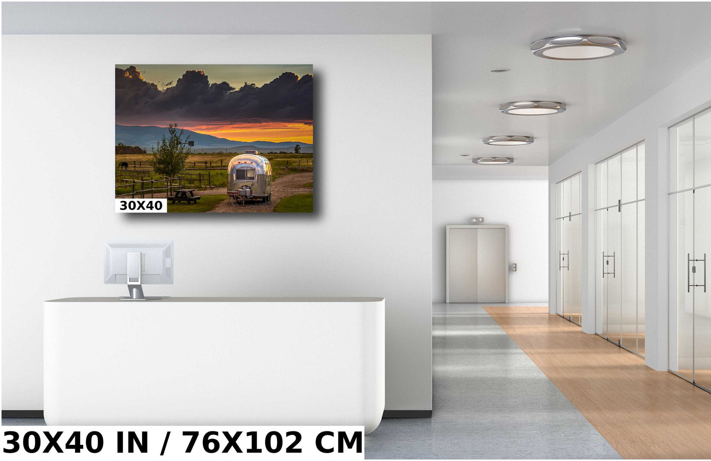 Montana Sunset RV Camper Print: White Sulphur Springs Wall Art