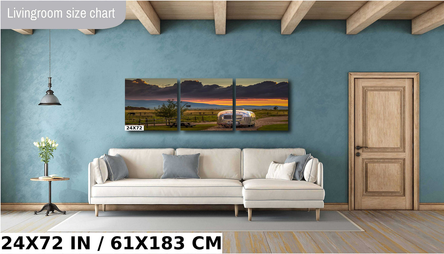 Montana Sunset RV Camper Print: White Sulphur Springs Wall Art