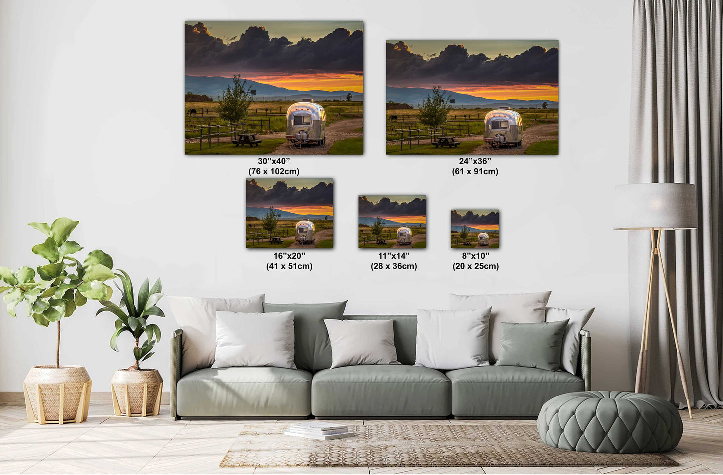 Montana Sunset RV Camper Print: White Sulphur Springs Wall Art