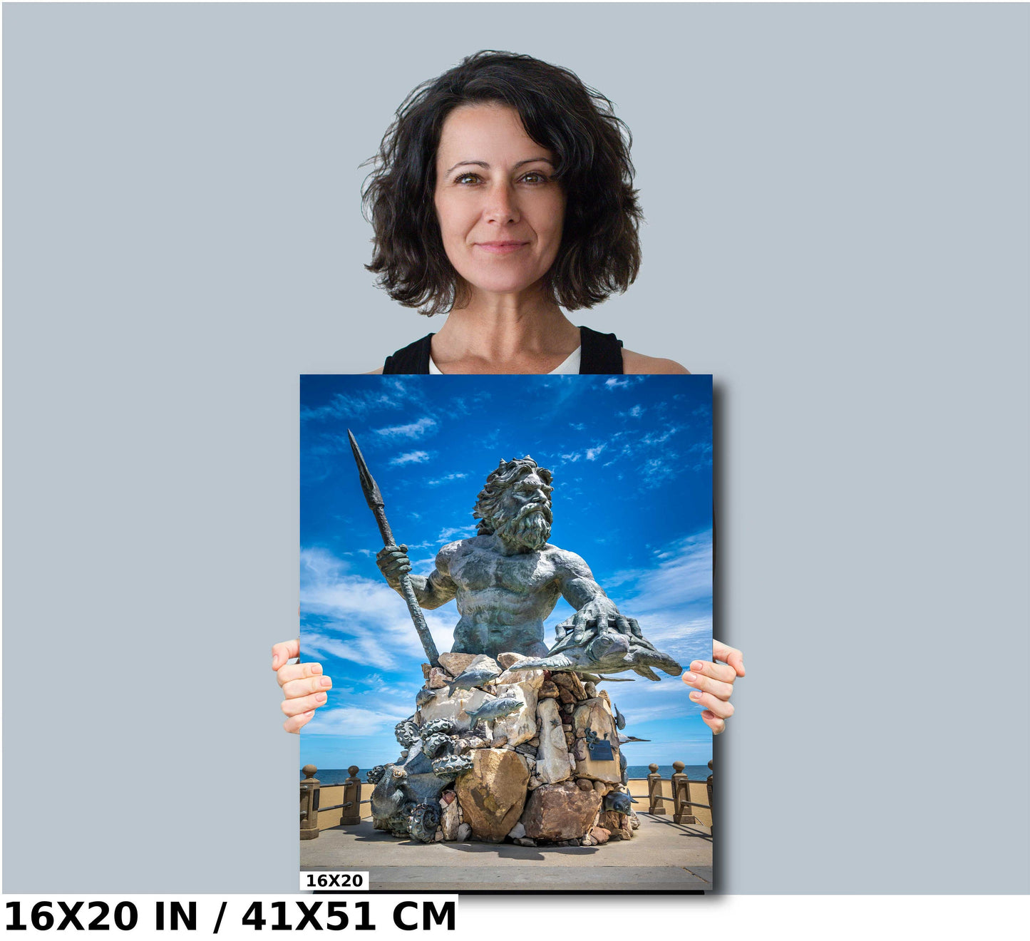 King Neptune Statue | Virginia Beach Wall Art - Maritime Legacy Wall Art Print