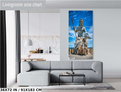 King Neptune Statue | Virginia Beach Wall Art - Maritime Legacy Wall Art Print