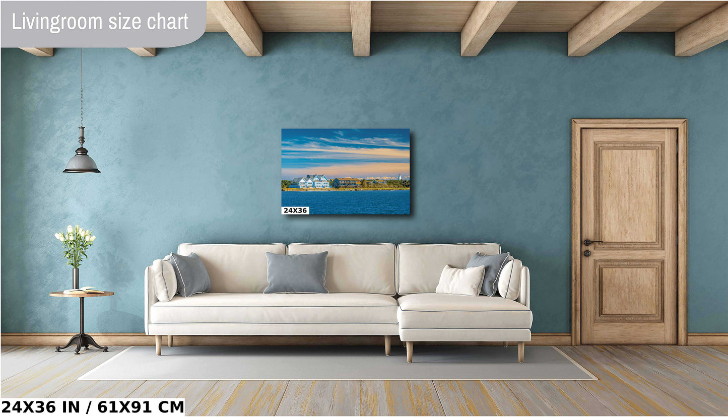 Outer Banks Wall Art – Ocracoke Island Print | Coastal Canvas Decor & Lighthouse Metal