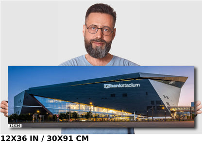 U.S. Bank Stadium Wall Art – Minneapolis Stadium Print | Modern Sports Decor