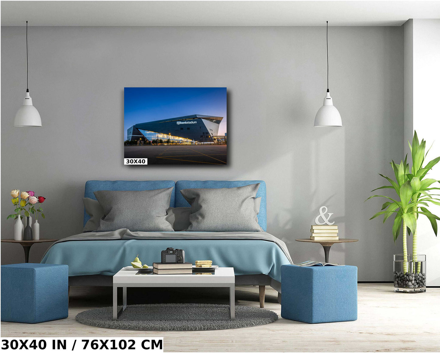 U.S. Bank Stadium Wall Art – Minneapolis Stadium Print | Modern Sports Decor