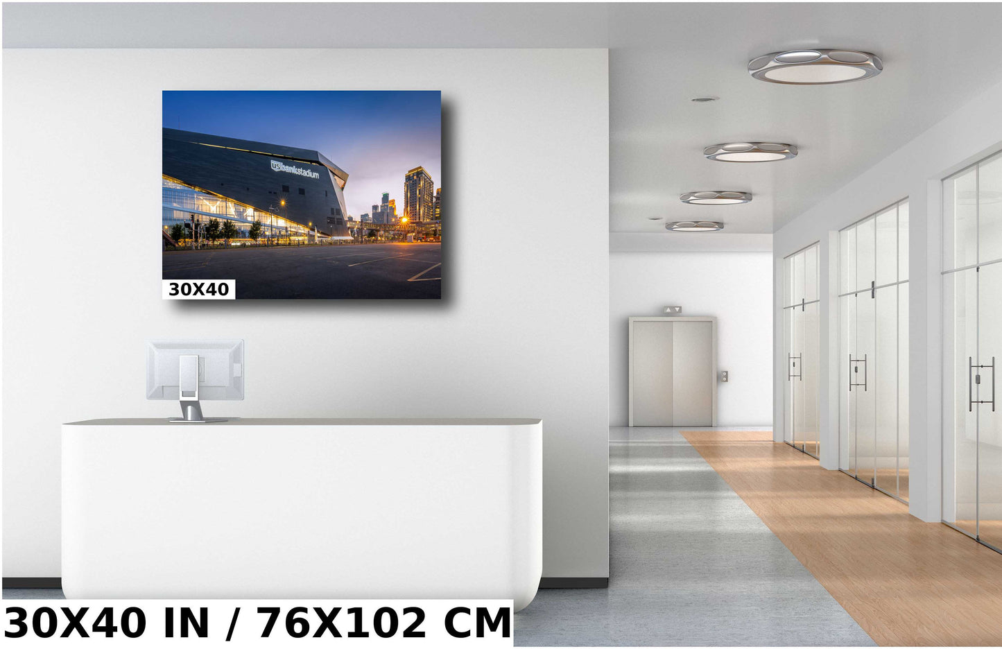 U.S. Bank Stadium Wall Art - Minneapolis Landmark Print | Vikings Stadium Decor