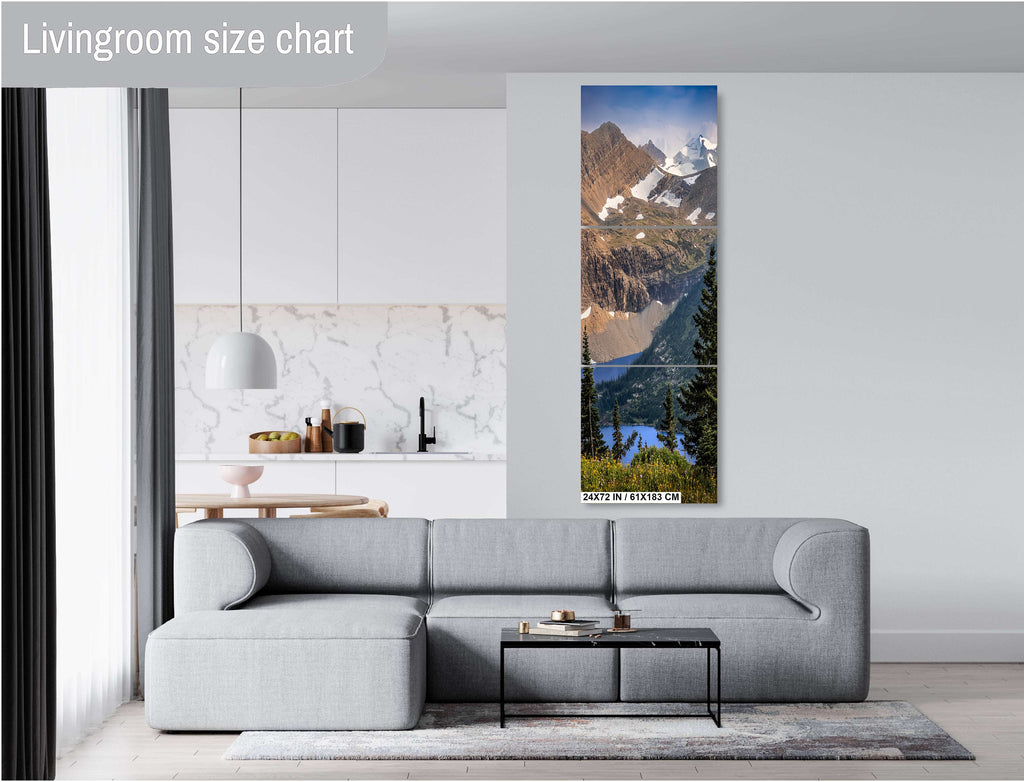 Glacier National Park Print: Montana Mountain Lake Scenic Wall Art