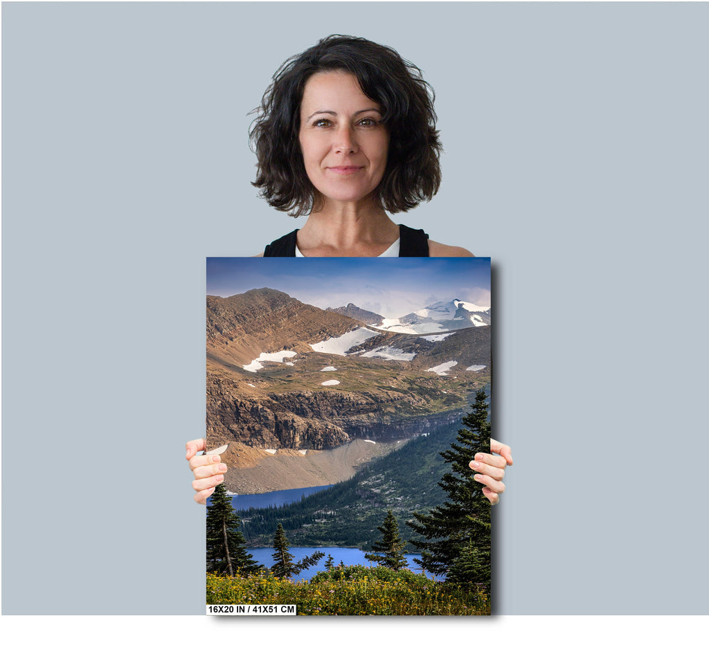 Glacier National Park Print: Montana Mountain Lake Scenic Wall Art