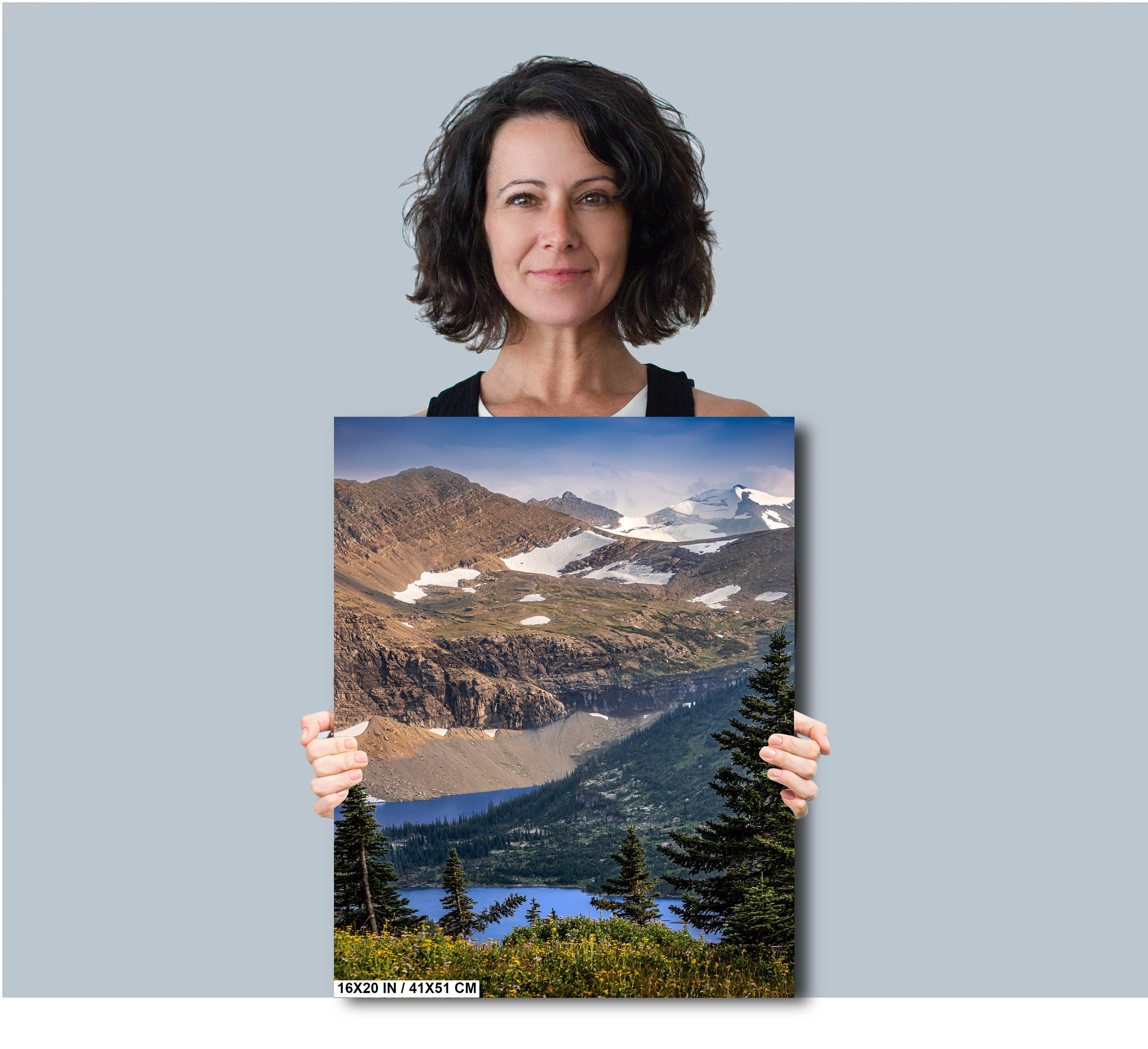 Glacier National Park Print: Montana Mountain Lake Scenic Wall Art