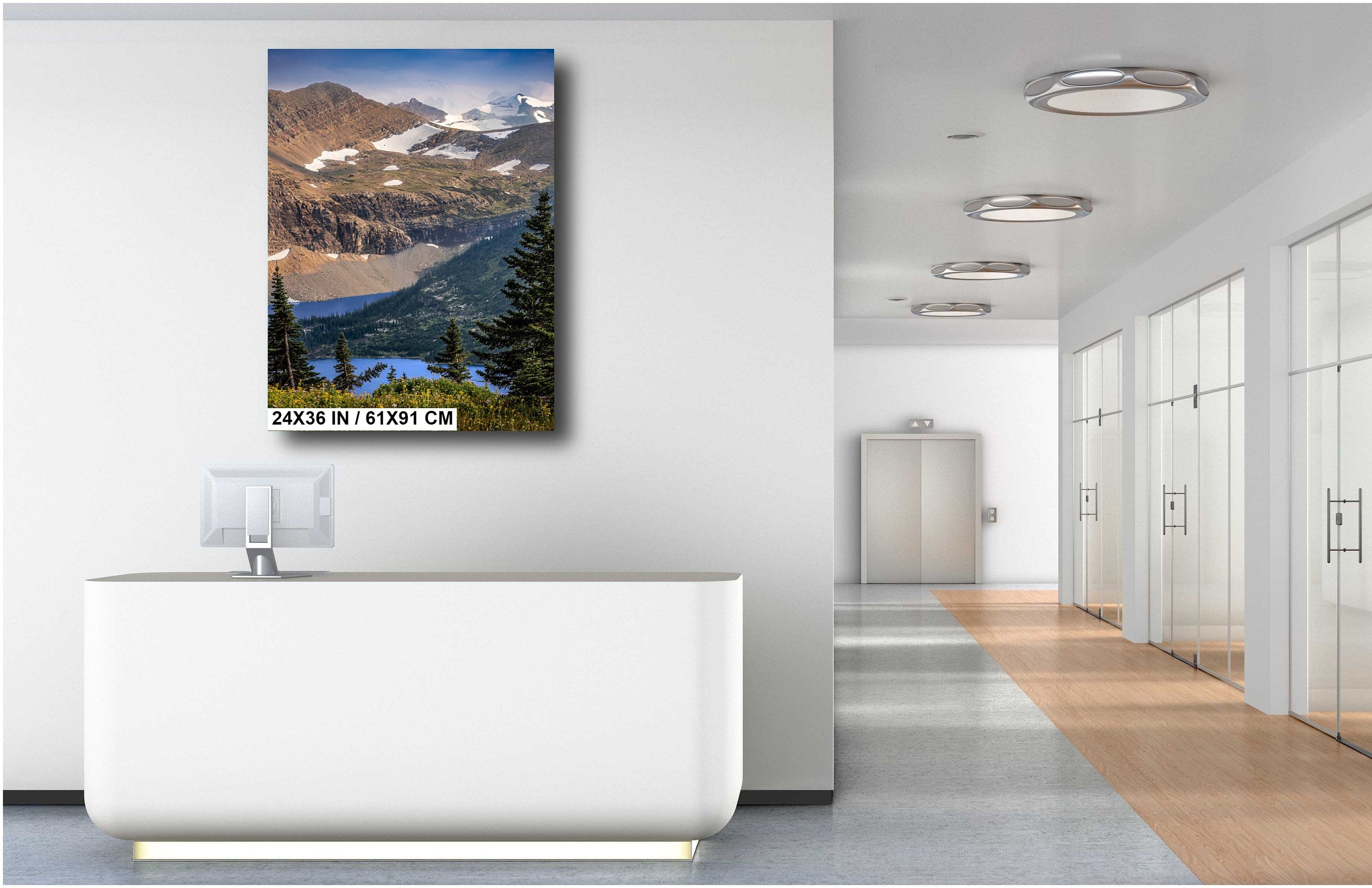 Glacier National Park Print: Montana Mountain Lake Scenic Wall Art