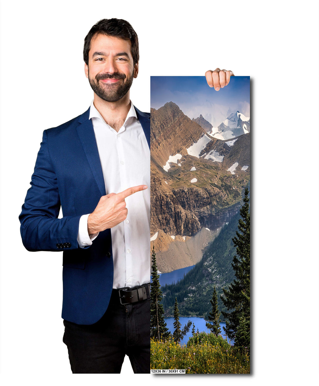 Glacier National Park Print: Montana Mountain Lake Scenic Wall Art