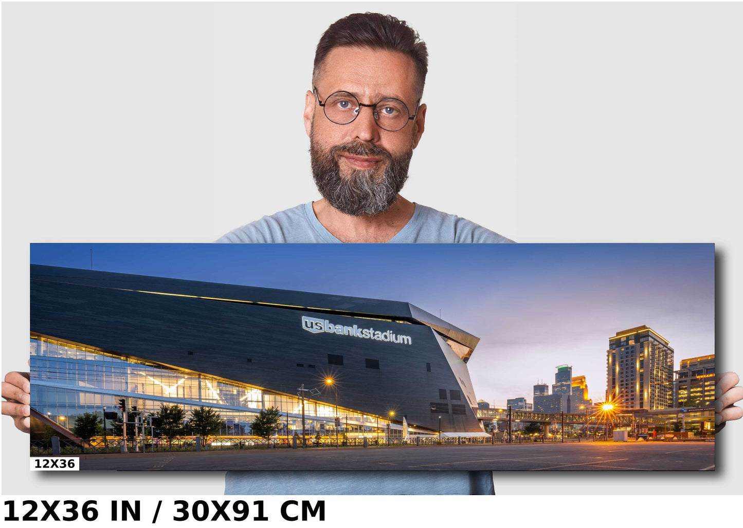 U.S. Bank Stadium Wall Art - Minneapolis Landmark Print | Vikings Stadium Decor