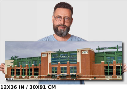 Lambeau Field Wall Art – Green Bay Packers Stadium Entrance Decor Canvas Print