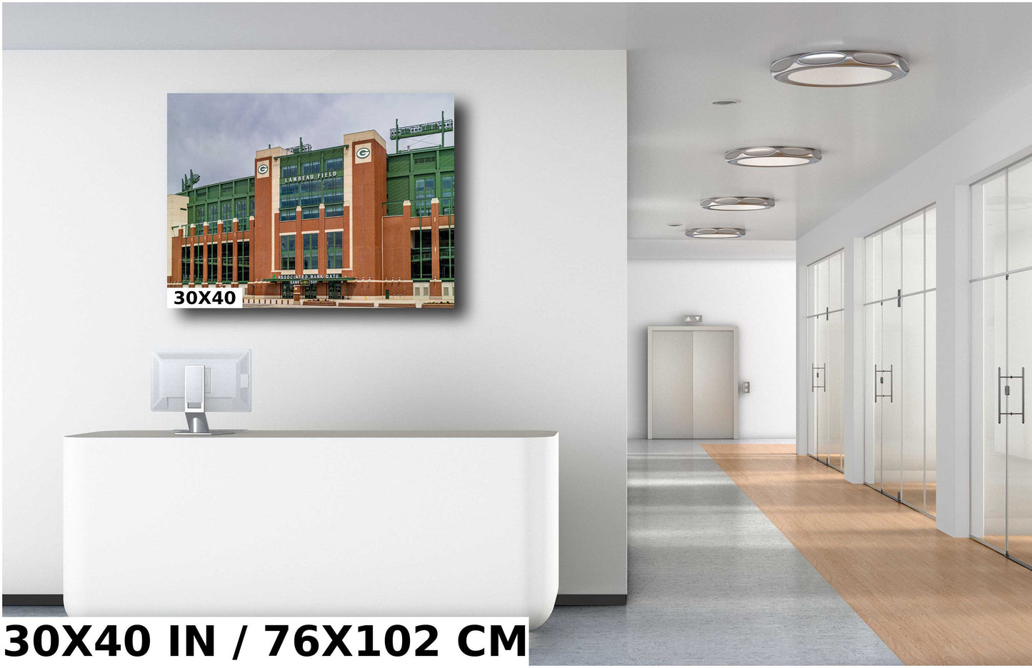 Lambeau Field Wall Art – Green Bay Packers Stadium Entrance Decor Canvas Print