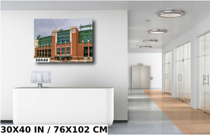 Lambeau Field Wall Art – Green Bay Packers Stadium Entrance Decor Canvas Print