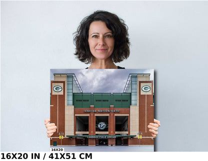 Lambeau Field Wall Art - Green Bay Packers Stadium Entrance Canvas Print