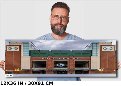 Lambeau Field Wall Art - Green Bay Packers Stadium Entrance Canvas Print