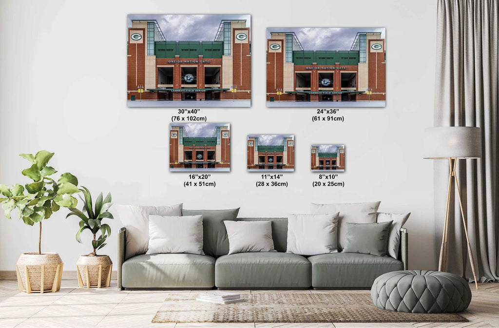 Lambeau Field Oneida Nation Gate: Green Bay Packers Stadium Photography Wall Art