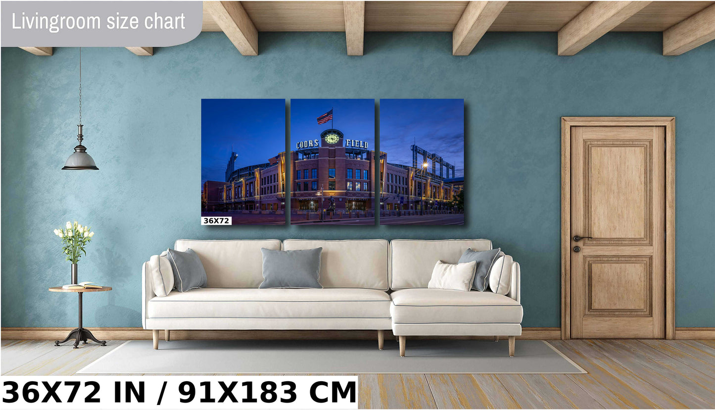Coors Field Wall Art – Colorado Rockies Stadium Canvas Print | Denver Baseball Stadium Decor