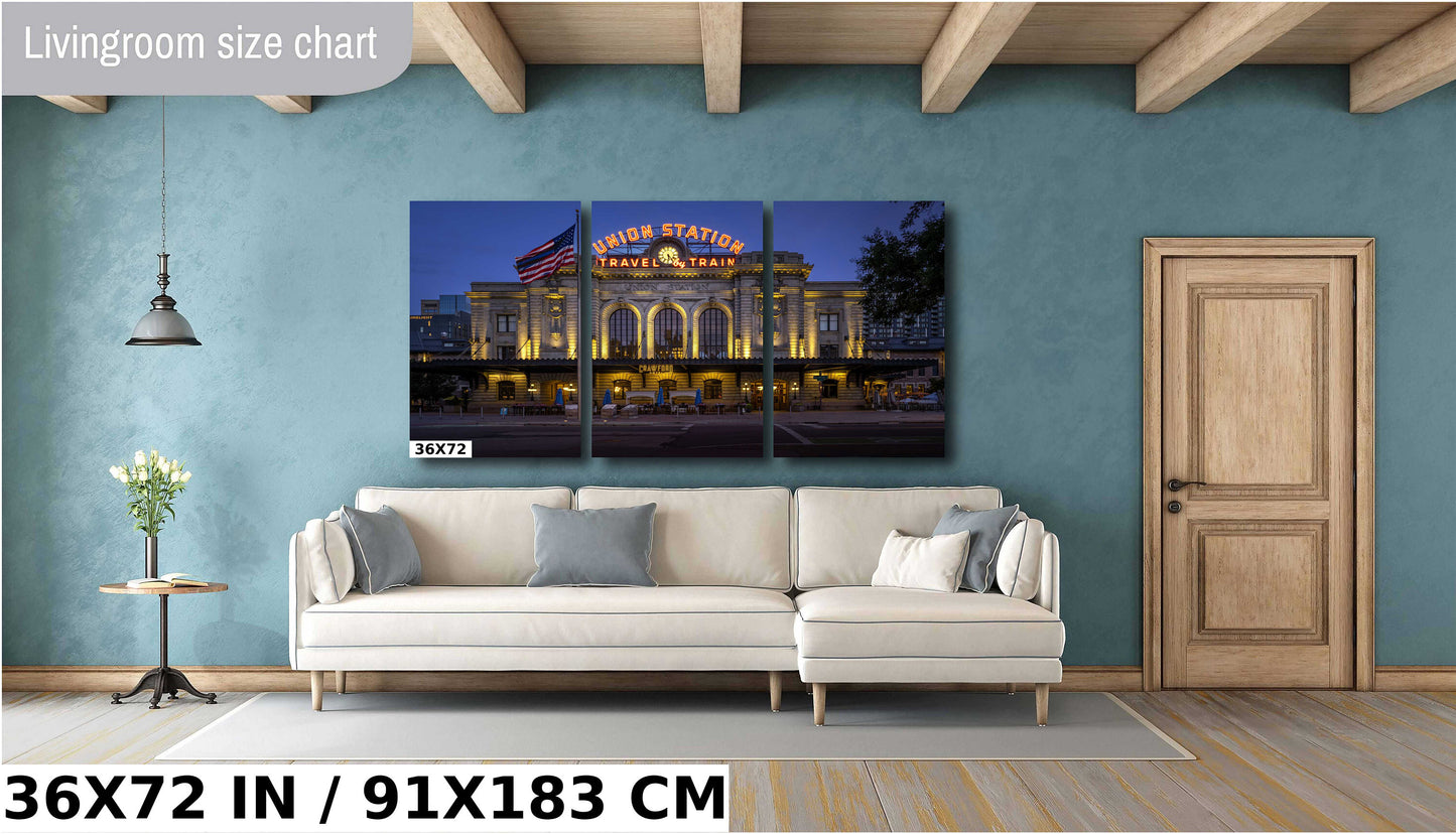 Hub of the Mountain West: Denver Union Station Metal Acrylic Print Wall Art Colorado Transportation Hub Landscape Historic Landmark