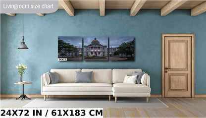 Colorado’s Glowing Capitol: John Howland's Monument Denver Colorado State Capitol's West Side Wall Art Metal Canvas Print