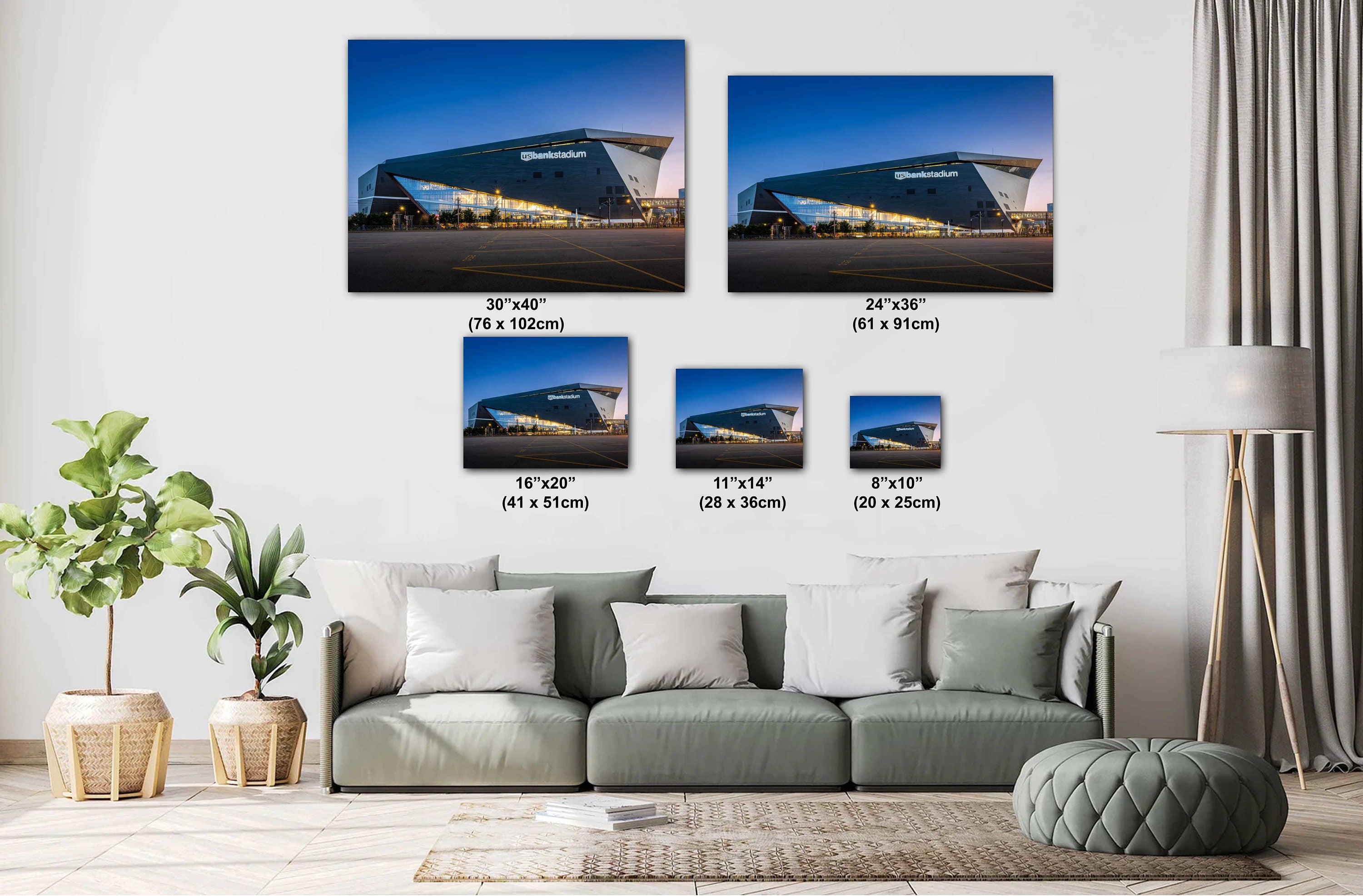 Vikings Stadium Twilight: Minneapolis Minnesota Photography Wall Art