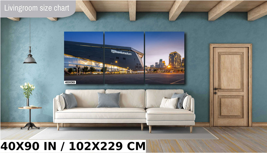 U.S. Bank Stadium Sunset Minneapolis Vikings Photography Wall Art