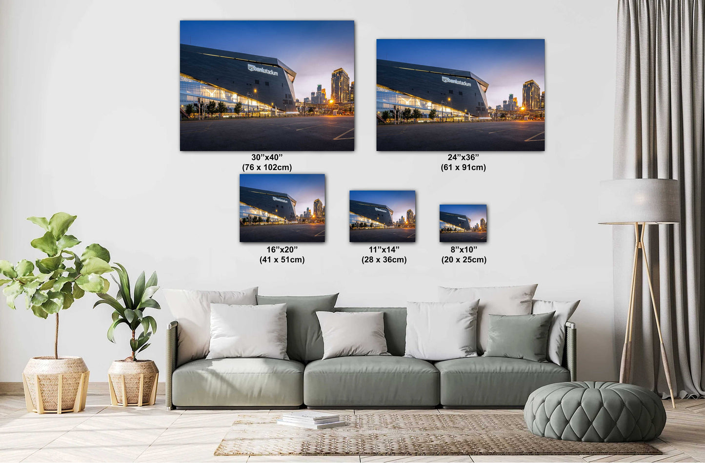 U.S. Bank Stadium Wall Art - Minneapolis Landmark Print | Vikings Stadium Decor