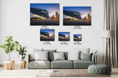 U.S. Bank Stadium Wall Art - Minneapolis Landmark Print | Vikings Stadium Decor