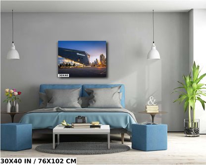 U.S. Bank Stadium Wall Art - Minneapolis Landmark Print | Vikings Stadium Decor
