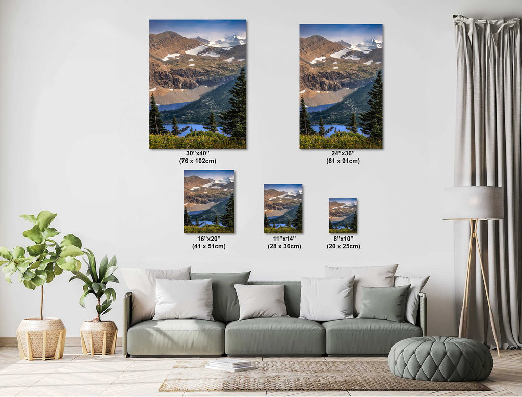 Glacier National Park Print: Montana Mountain Lake Scenic Wall Art