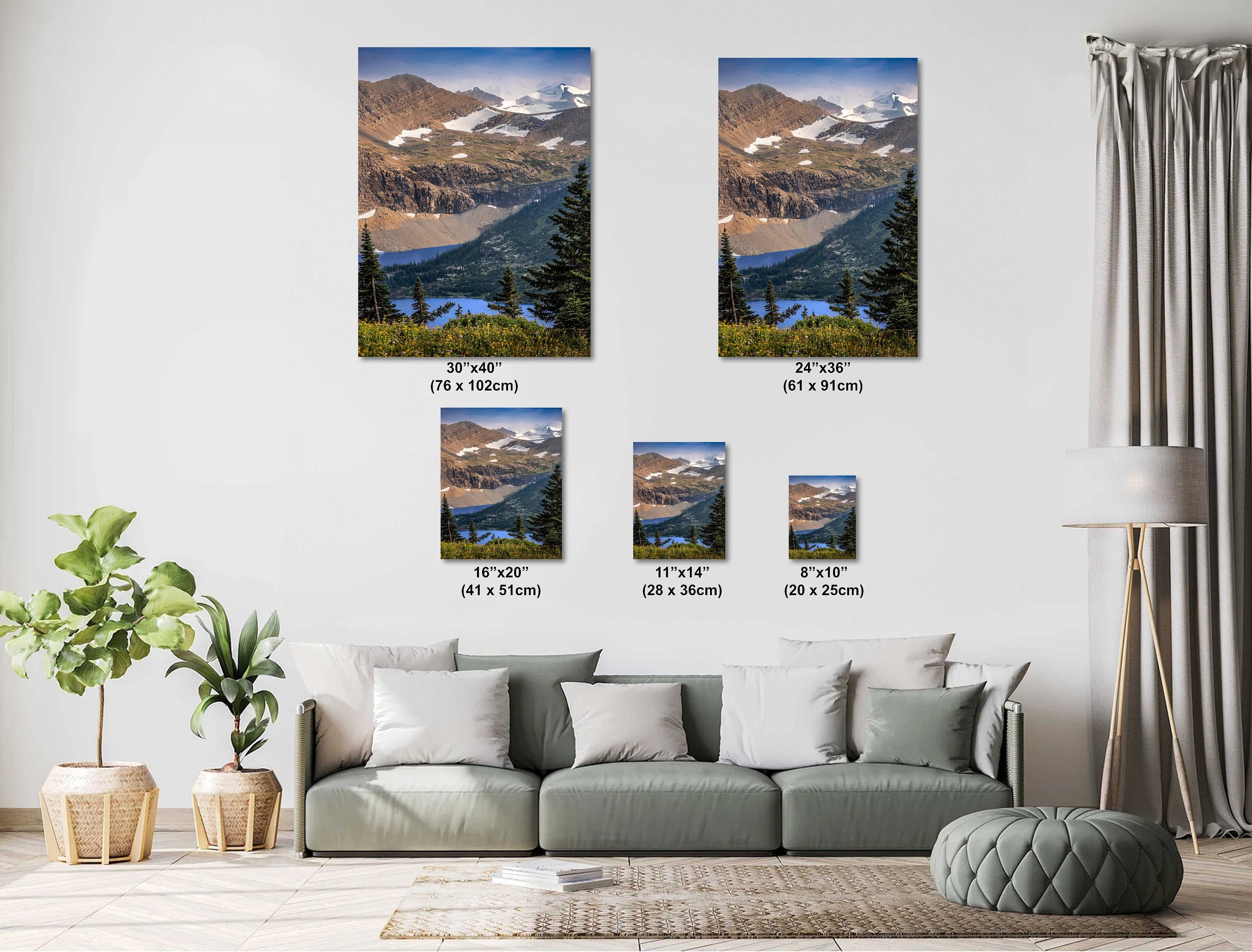 Glacier National Park Print: Montana Mountain Lake Scenic Wall Art