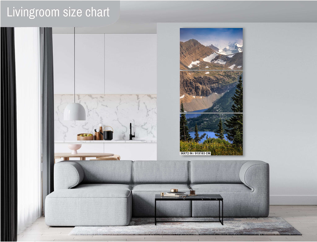 Glacier National Park Print: Montana Mountain Lake Scenic Wall Art