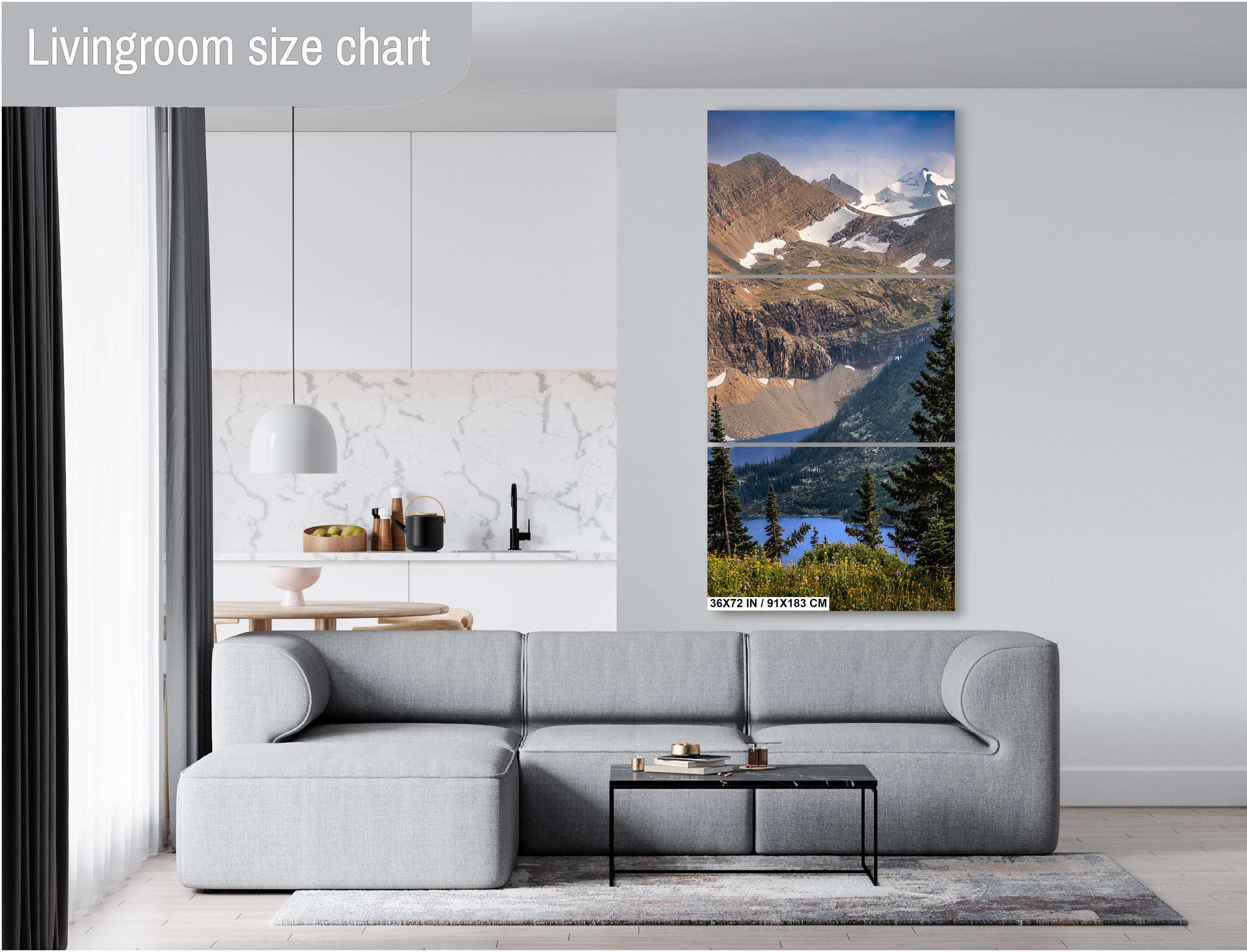Glacier National Park Print: Montana Mountain Lake Scenic Wall Art