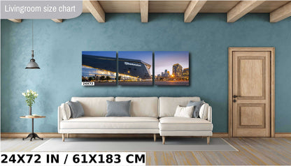 U.S. Bank Stadium Wall Art - Minneapolis Landmark Print | Vikings Stadium Decor