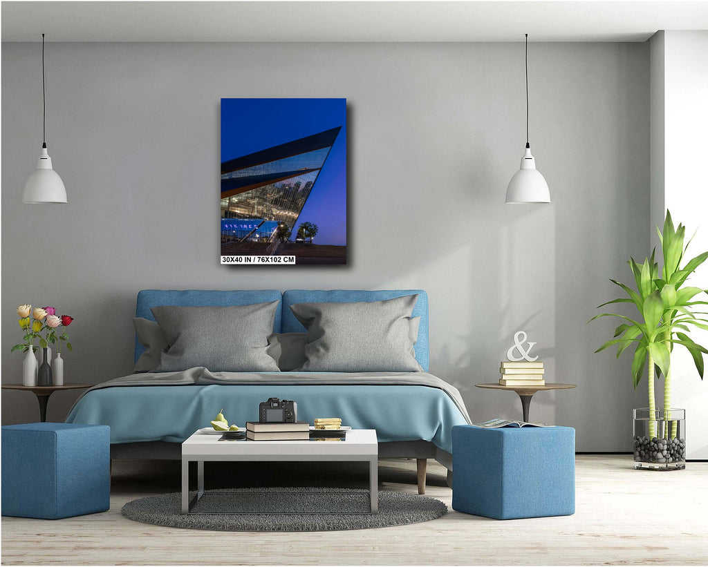U.S. Bank Stadium Wall Art - Minnesota Vikings Decor | Glass Structure Photo Print