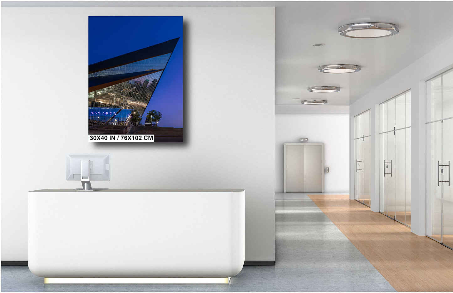 U.S. Bank Stadium Wall Art - Minnesota Vikings Decor | Glass Structure Photo Print