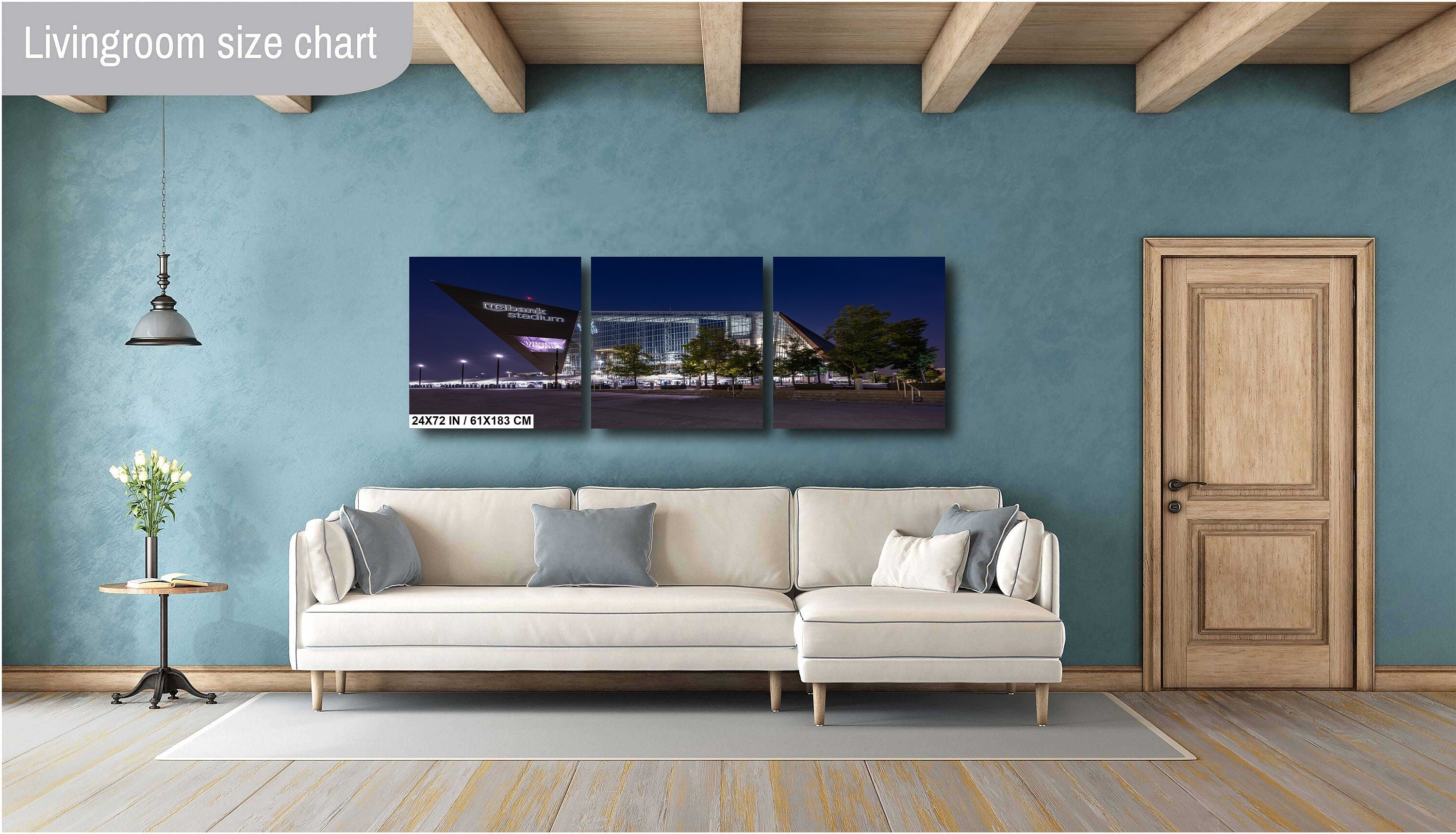 Vikings Stadium Night: Minneapolis Downtown Photography Wall Art