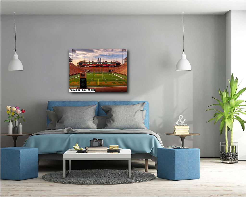 Clemson Memorial Stadium Wall Art - Premium Clemson Tigers Football Canvas Print