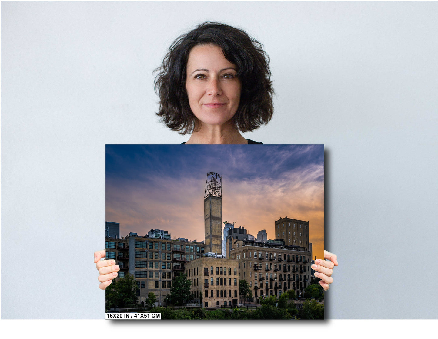 Minneapolis North Star Blankets Sign: Cityscape Photography Wall Art