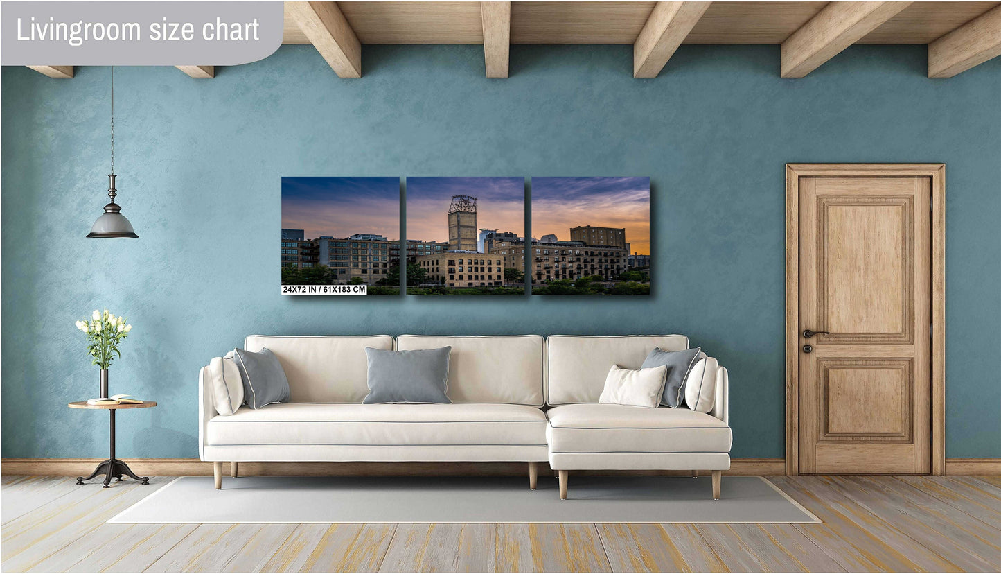 Minneapolis North Star Blankets Sign: Cityscape Photography Wall Art