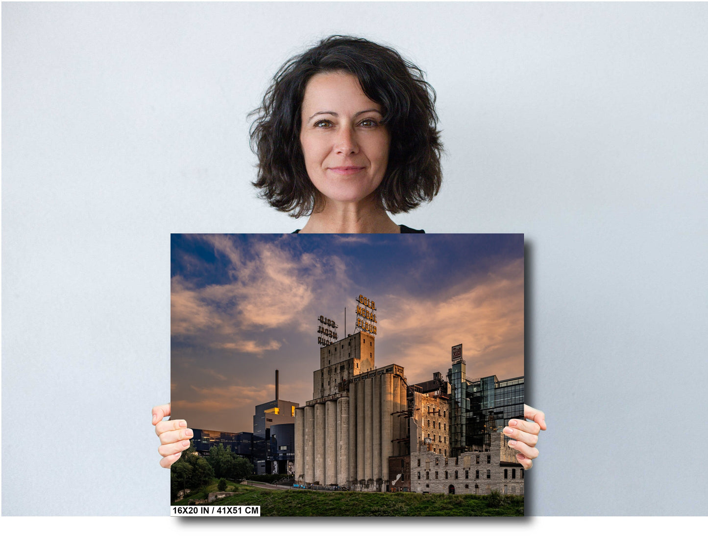 Where History Meets Flour: The Gold Medal Flour Sign at Mill City Museum Metal Canvas Print Minneapolis Minnesota
