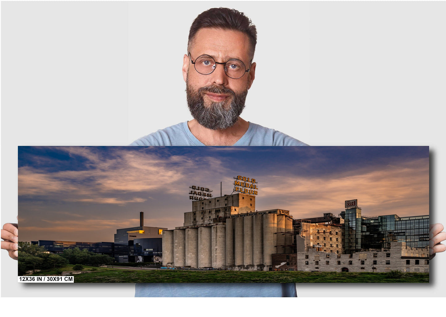 Where History Meets Flour: The Gold Medal Flour Sign at Mill City Museum Metal Canvas Print Minneapolis Minnesota
