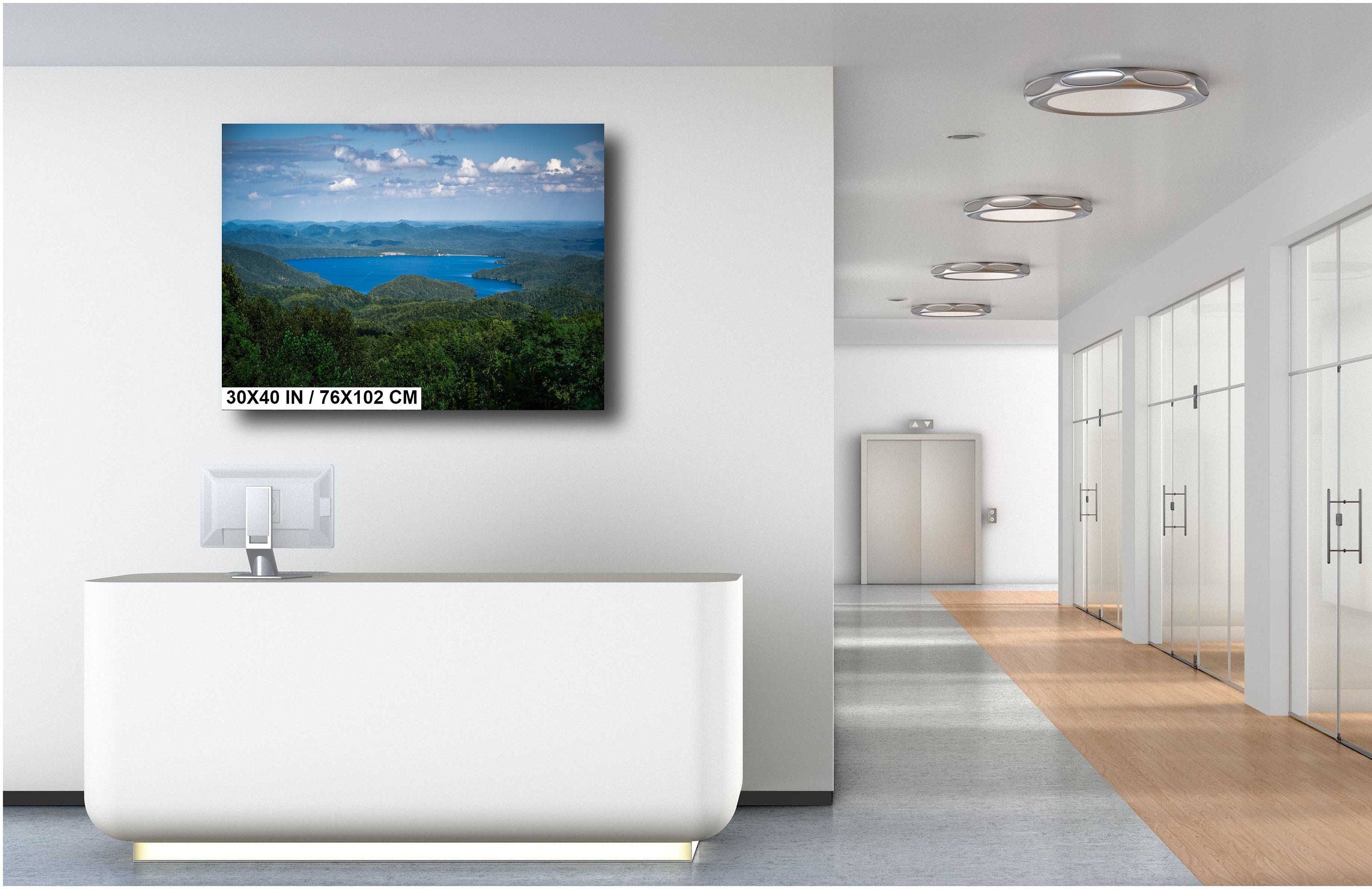 Blue Ridge Mountains Overlooking Lake Jocasee: North Carolina Wall Art Print Photography Home Decor Aluminum/Acrylic/Metal/Canvas